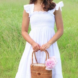 NEW The Ellie Nap Dress | Sheer White Swiss Dot